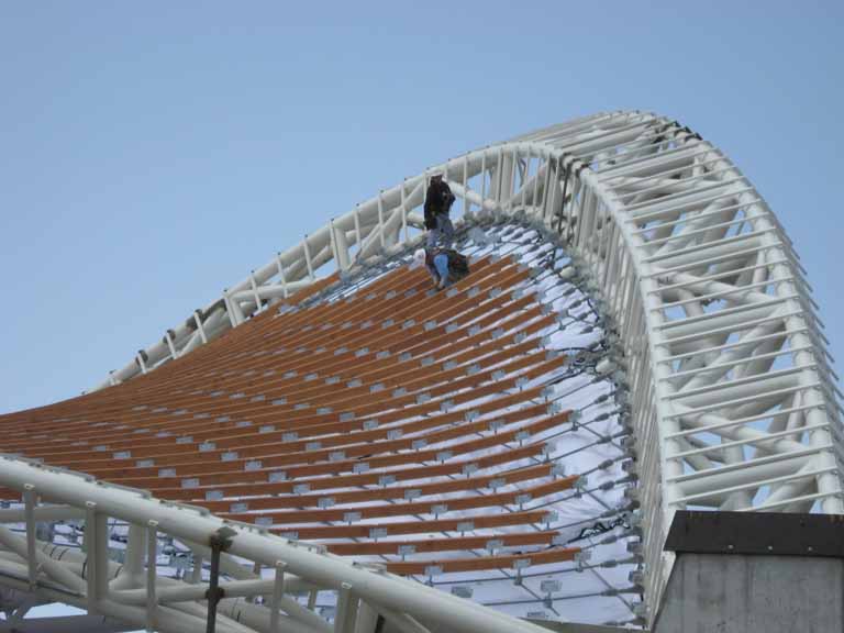 Curved Steel Roof Structure at Sun Valley Music Pavilion